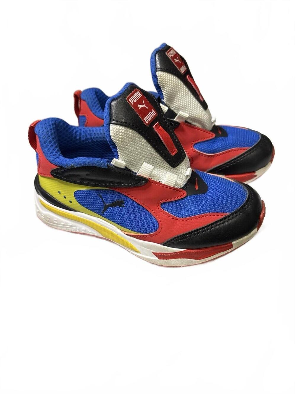 PUMA Slip On Toddler Boys Red Blue Sneakers Casual Shoes Size US 12C